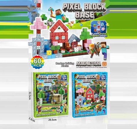 Магнітний конструктор 60 деталей, в кор. 35*26*3см 