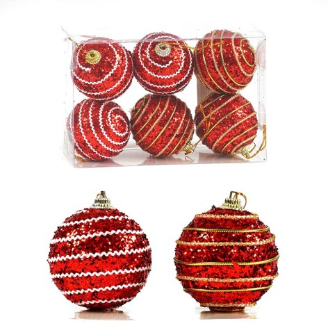 Новорічні прикраси D 35887 6шт в коробці