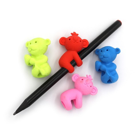 Ластик на карандаш "Животные" 4см в банке, mix, цена за 36 шт. //