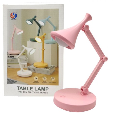 Настільна світлодіодна лампа MIC "Рожевий" компактна з акумулятором