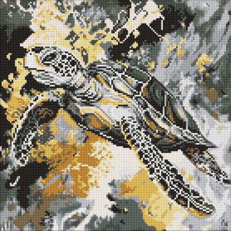 Набор из алмазной мозаики "Золотая черепаха" 40х40см