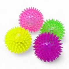 М'ячик їжачок гумовий, що світяться, мікс, 1 штука, 6,5 см