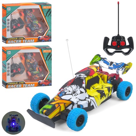 Радіокерована машина гоночна 20 см світло гумові колеса мікс видів на батарейках