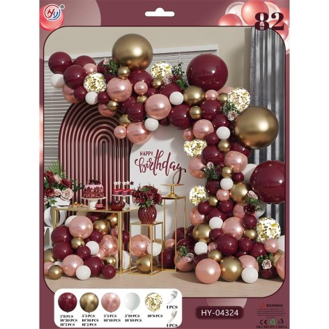 Набор воздушных шаров для создания фотозоны-арки, 82 штуки HY-04324