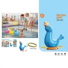 Кольцекид “Морской котик”, 27х12х34 см, 3 кольца, в сетке  /48/