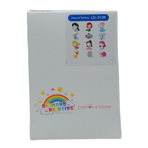 Алмазна мозаїка C 64074 “Принцеси”, 12 наліпок, інструменти, у коробці