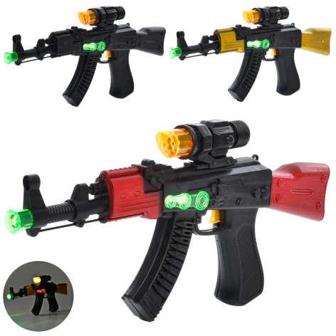 Автомат  35,5см, звук, світло, 3кольори, на бат-ці, у п/е 20-42-4см /72/