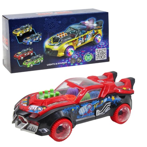 Машинка музыкальная "Gear" со светом, микс