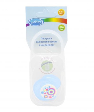 Пустушка силіконова 6-12 місяців (блакитний)