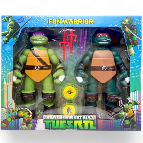 Ігрові фігурки MIC "Черепашки ніндзя Донателло і Рафаель" стріляють дисками (A11-1/2)