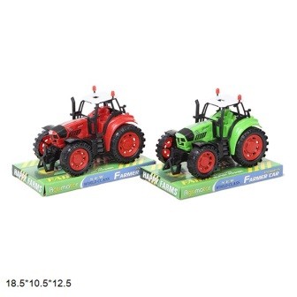 Трактор игрушечный 2018-23 инерционный 2 цвета пластиковый 18,5*10,5*12,5