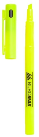 Текст маркер тонкий, желтый, 12 шт. в уп.