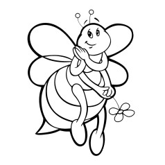 Дитяча розмальовка на полотні Бджілка (25x25) (КА-002)