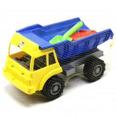 Машинка Самоскид Піщаний із пісковим набором (жовтий + синій)