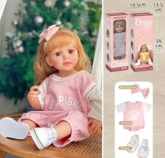 Лялька реборн "Chimi Doll" - 56 см, із щільної гуми, волосся-високотеипературна перука, в кор.