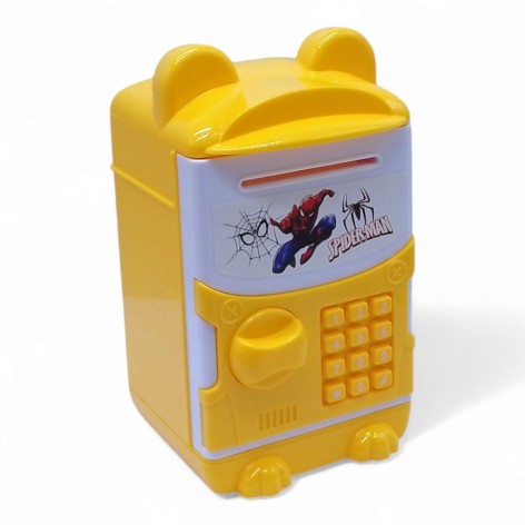 Скарбничка сейф, мікс принтів, 13×8см жовта