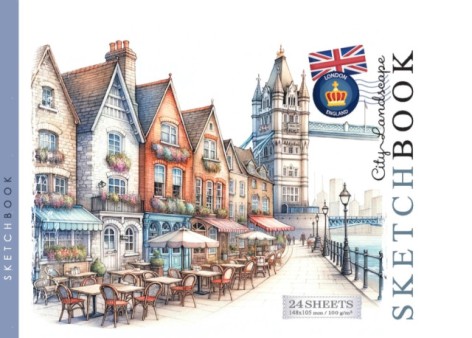 Скетчбук 7БЦ,  148х105 мм, 24 аркуша, папір офсет 100 г/м2,  чисті арк. Мат. ламінація.диз.24333