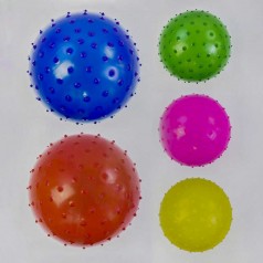 М'яч дитячий масажний 5 кольорів, діаметр 16 см, 35 грамів /1000/