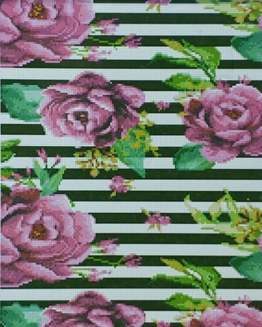 Набор для творчества алмазная картина Лиловые розы Strateg размером 40х50 см (D0015)
