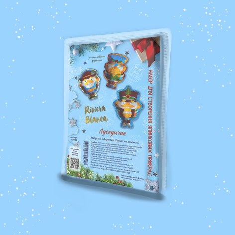 Набір для виготовлення ялинкових прикрас Riviera Blanca "Лускунчик" 5 іграшок, 6 кольорів (RB2-03)