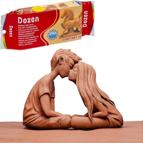 Пластилин скульптурный на основе глины 250 г терракотовый арт. B250, в п-е