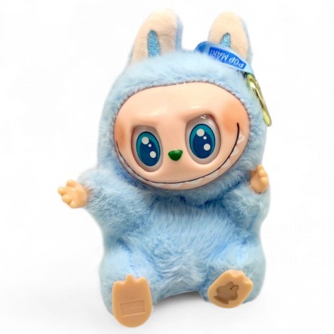 Лабубу з LED підсвіткою, музична (без упаковки) 16 см (БЛАКИТНА)