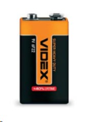 Батарейки Крона Videx 6F22/9V сіль (24 шт.) ціна за 1 шт.
