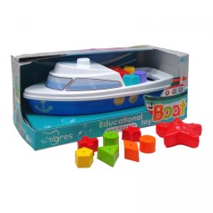 Кораблик-сортер із пасочками (білий)