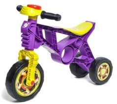 Мотоцикл беговел детский Орион, с клаксоном, фиолетовый