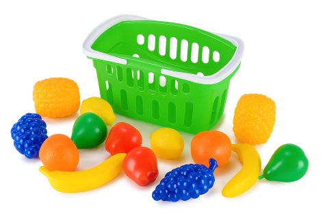Фрукты игрушечные Toys Plast в корзине (ИП.18.001)