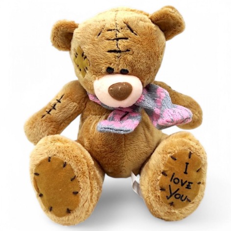 М'яка іграшка "Ведмедик в Шарфі" 16 см (коричневий)