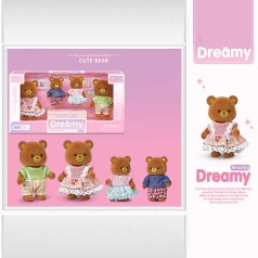 Флоксовые животные “Мишки”, 4 штуки, подвижные конечности, в кор., МИКС ВИДОВ  /72-2/