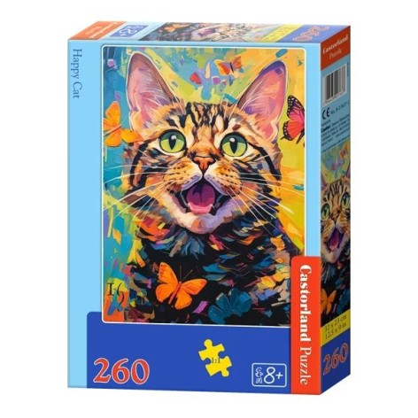Пазл "Щасливий кіт" Castorland 260