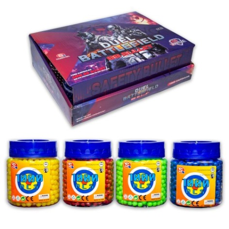 Шарики 6мм в баночке,  1000 шариков в баночке,  12шт в кор. 25*19*7см /12/144/