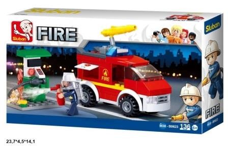 Конструктор M38-B0623 Fire пожарная машина 136 деталей 23,7*4,5*14,1