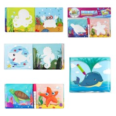 Книжка для малюків малювання водою, пензлик, в пакеті