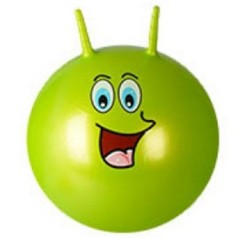 Мяч фитбол "Смайлики" рога, 45 см (зеленый)