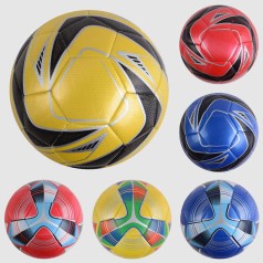Футбольний м'яч 6 видів, вага 320 грам, гумовий балон, матеріал PVC, розмір №5