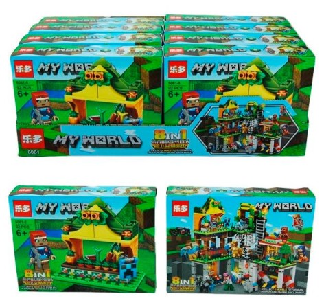 Конструктор 92 подітий. Minecraft, 8 в 1, в кор. //