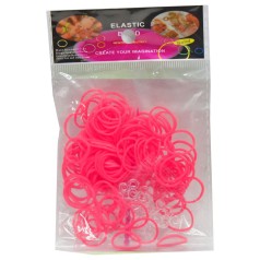 Резинка для плетения браслетов розовая (12 наборов)