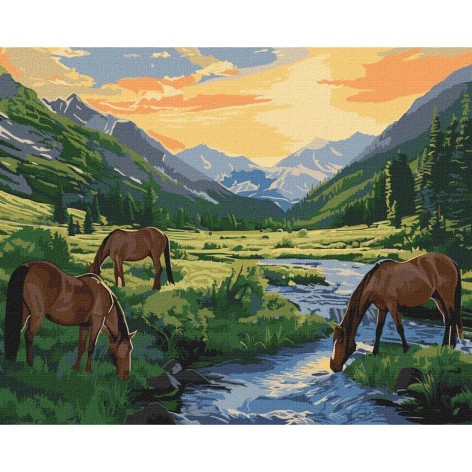 Набір для розпису по номерах "Передсвітанковий час" 40х50 см