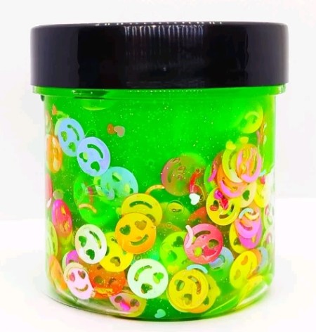 КРИШТАЛЕВИЙ СЛАЙМ СМАЙЛ НЕОНОВИЙ САЛАТОВИЙ ( 150 гр )