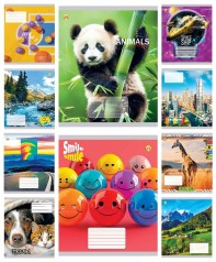 Тетрадь 18 лист.линия Твердая ТА52200 МИКС1, 20/400, 10к. цена за 20 шт.