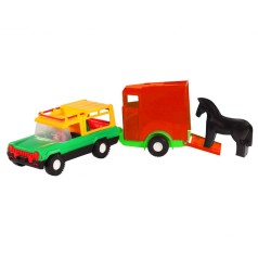 Машина Мерс с коневозом красным