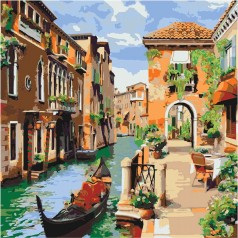 Картина по номерам Міський пейзаж "Венеціанський ранок" 40*40см