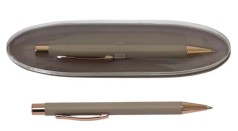 Ручка кулькова подарункова A-PLUS, синє чорнило, корпус металевий, в пластиковому футлярі A-920(947)