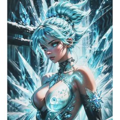 Алмазна картина Холодна краса Strateg 40х50 см (SK88255)