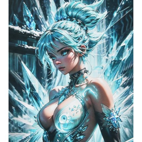 Алмазна картина Холодна краса Strateg 40х50 см (SK88255)