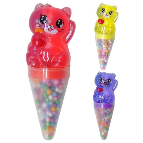 Слайм-лизун Котик, мікс, 1 штука