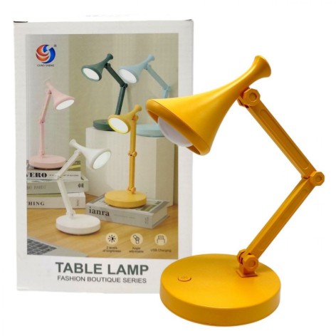 Настільна світлодіодна лампа MIC помаранчевий  з вбудованим акумулятором та регульованими розмірами